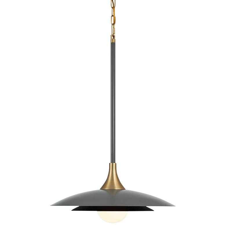 Image 1 Eurofase Welsh 18" Wide Matte Gray LED Pendant Light