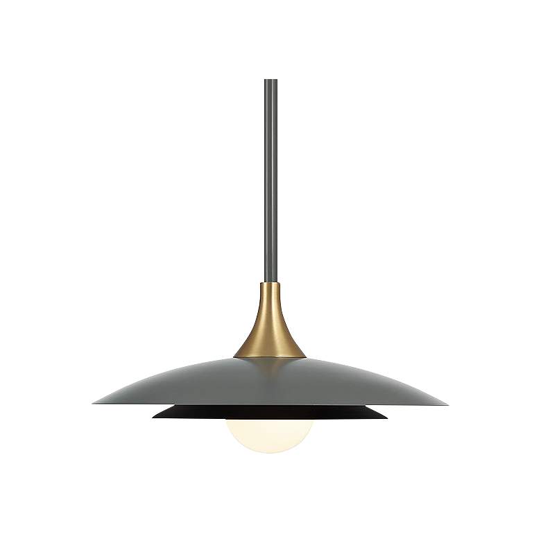Image 2 Eurofase Welsh 18" Wide Matte Gray LED Pendant Light more views
