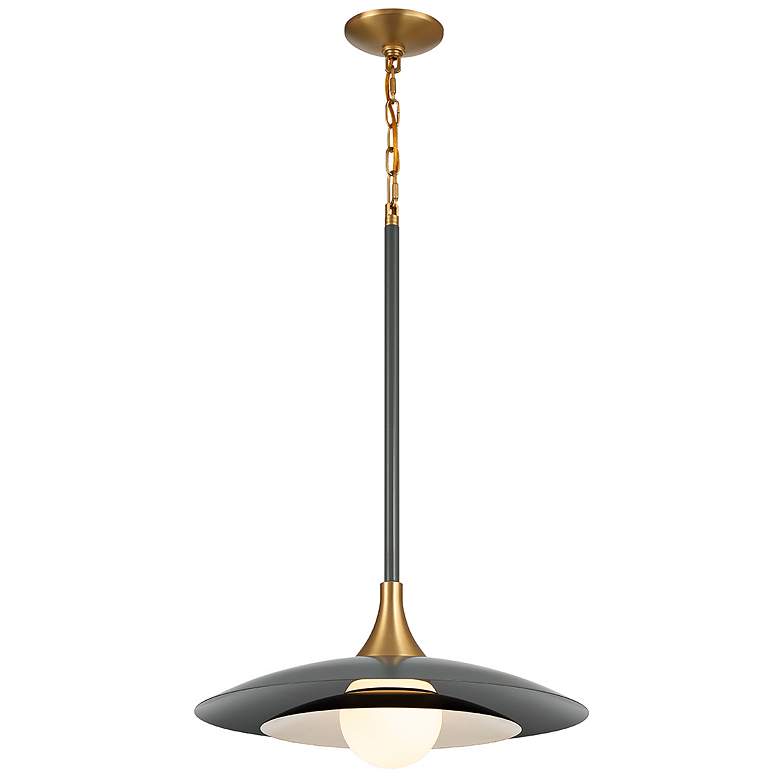 Image 3 Eurofase Welsh 18" Wide Matte Gray LED Pendant Light more views