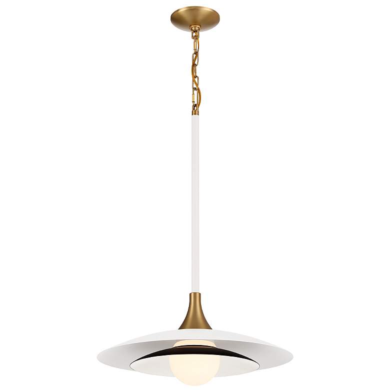 Image 2 Eurofase Welsh 18" Wide Matte White LED Pendant Light more views