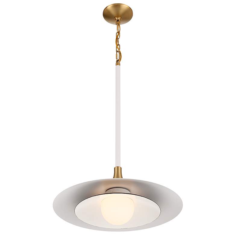 Image 3 Eurofase Welsh 18" Wide Matte White LED Pendant Light more views