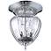 Eurofase Weston 11" Wide Ribbed Clear Glass Ceiling Light