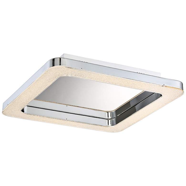 Image 1 Eurofase Zatina 14 1/4 inch Wide Chrome LED Ceiling Light