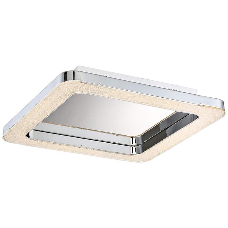 Image 1 Eurofase Zatina 14 1/4" Wide Chrome LED Ceiling Light