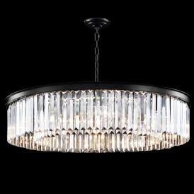 Europa 32" Wide Satin Black Crystal Chandelier Europa 32" Wide Satin Black Crystal Chandelier