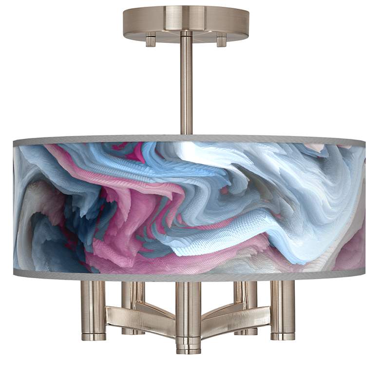 Image 1 Europa Ava 5-Light Nickel Ceiling Light