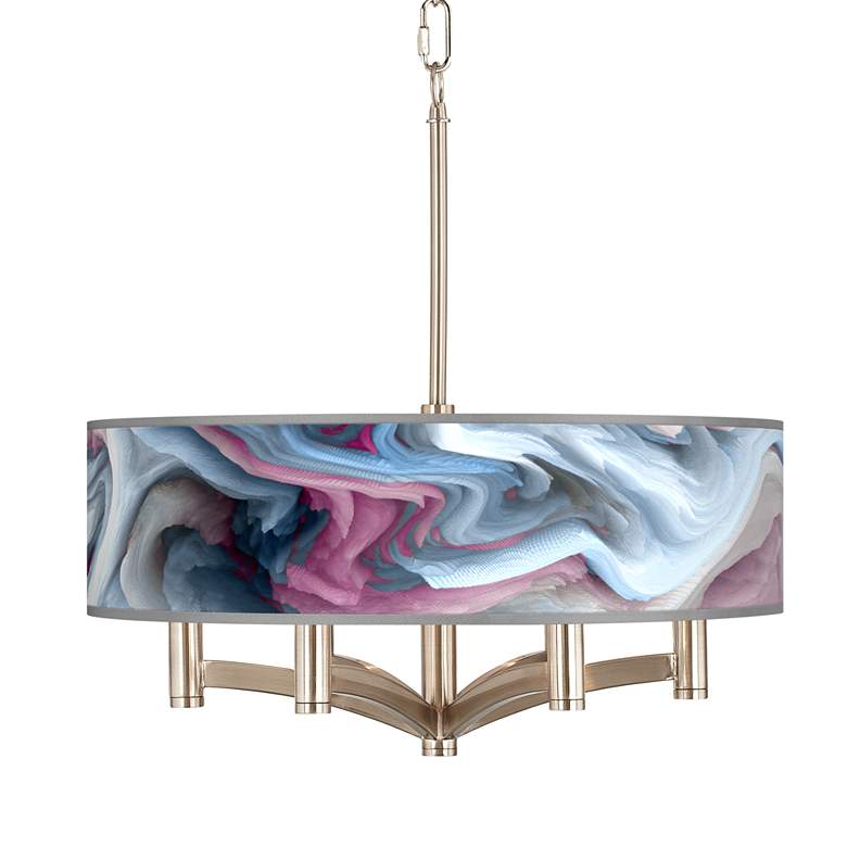 Image 1 Europa Ava 6-Light Nickel Pendant Chandelier