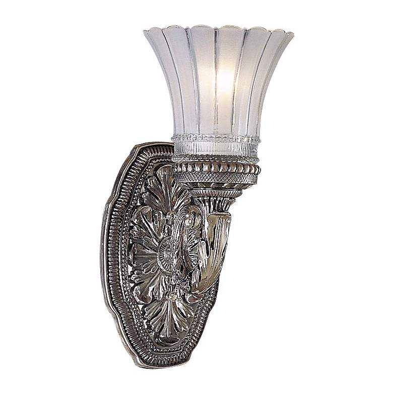Image 2 Europa Collection 11 1/4" High Brushed Nickel Wall Sconce