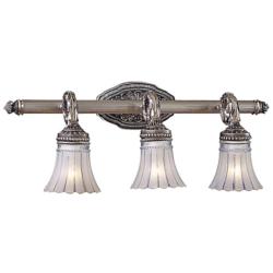 Europa Collection 25 1/2&quot;W Brushed Nickel 3-Light Bath Light
