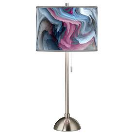 Image2 of Europa Giclee Brushed Nickel Table Lamp