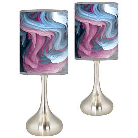 Image1 of Europa Giclee Modern Droplet Table Lamps Set of 2