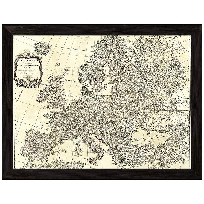 Image 1 Europe Map I 27 inch Wide Framed Wall Art