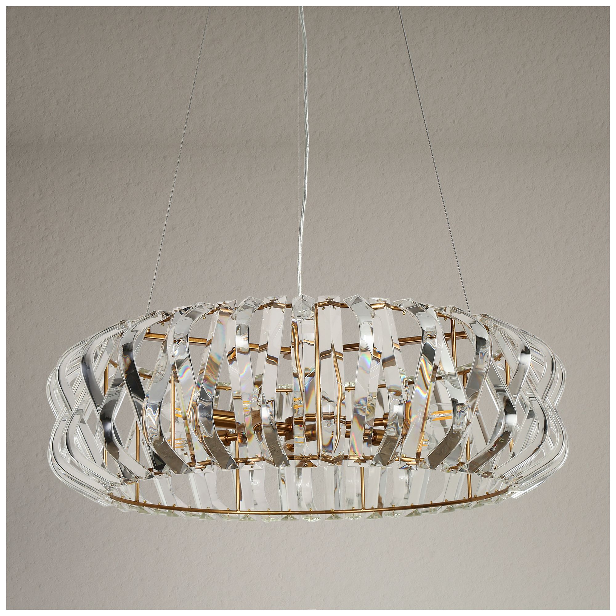 Image 3 Eurydamas 6-Light Gold Crystal Drum Chandelier - Made to Order more views
