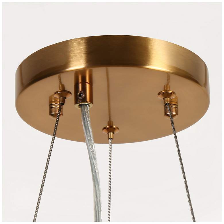 Image 2 Eurydamas 6-Light Gold Crystal Drum Chandelier more views