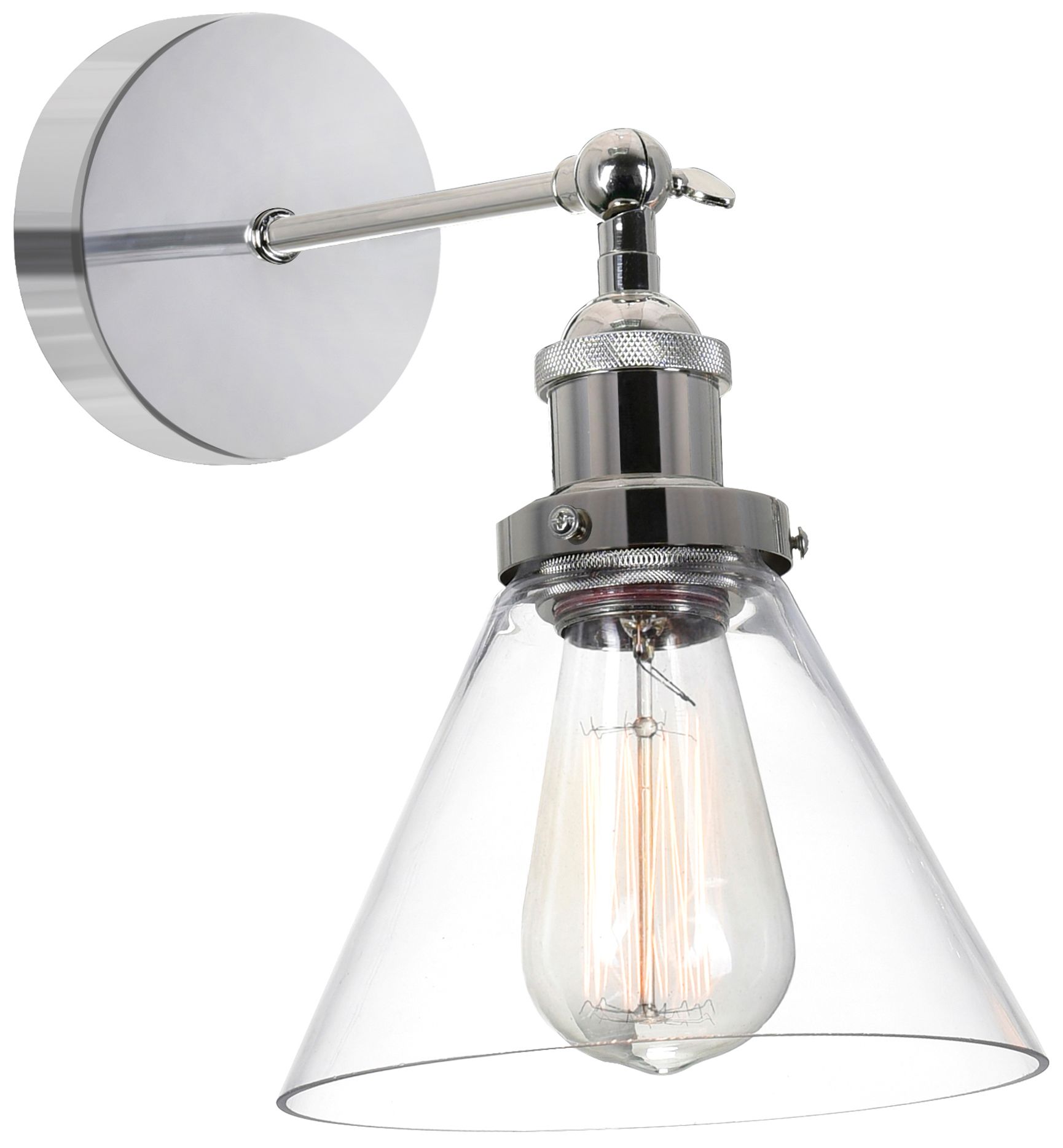 Eustis 1 Light 7in Polished Nickel Wall Sconce