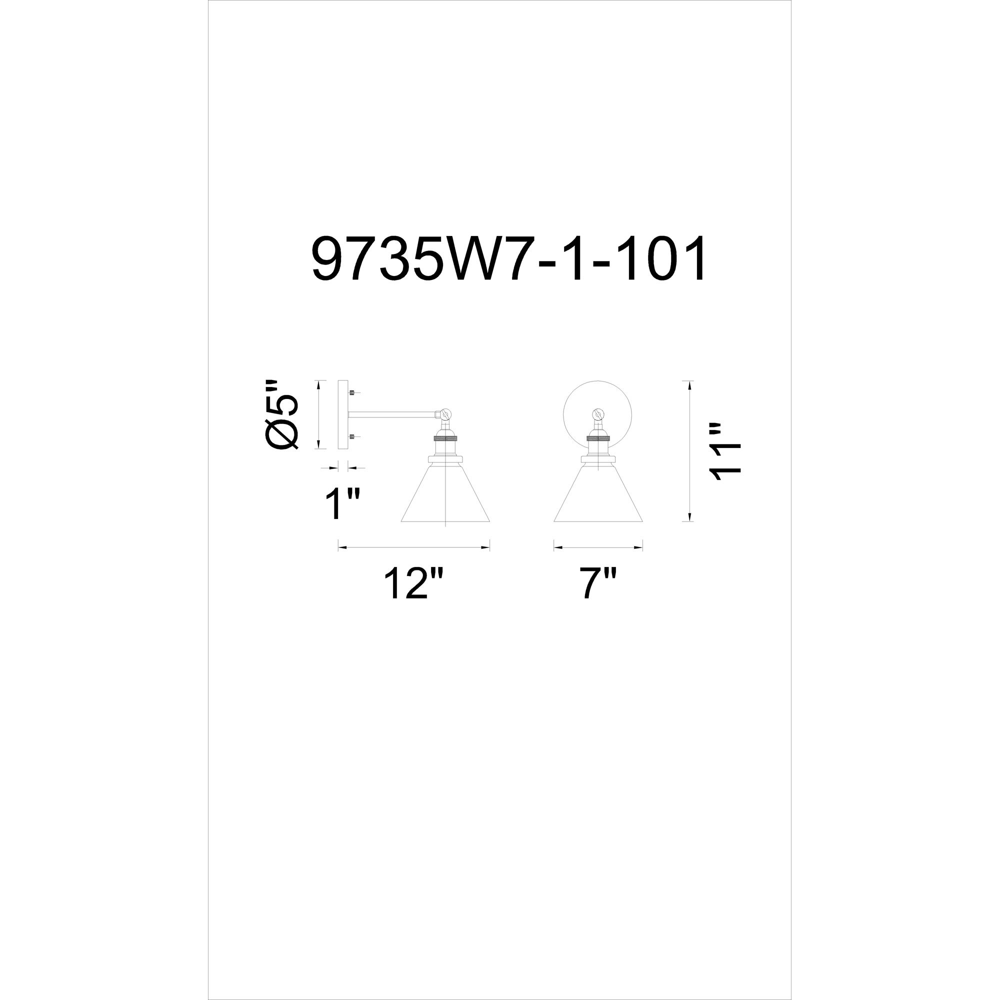 Eustis 1 Light Wall Sconce With Black & Gold Brass Finish