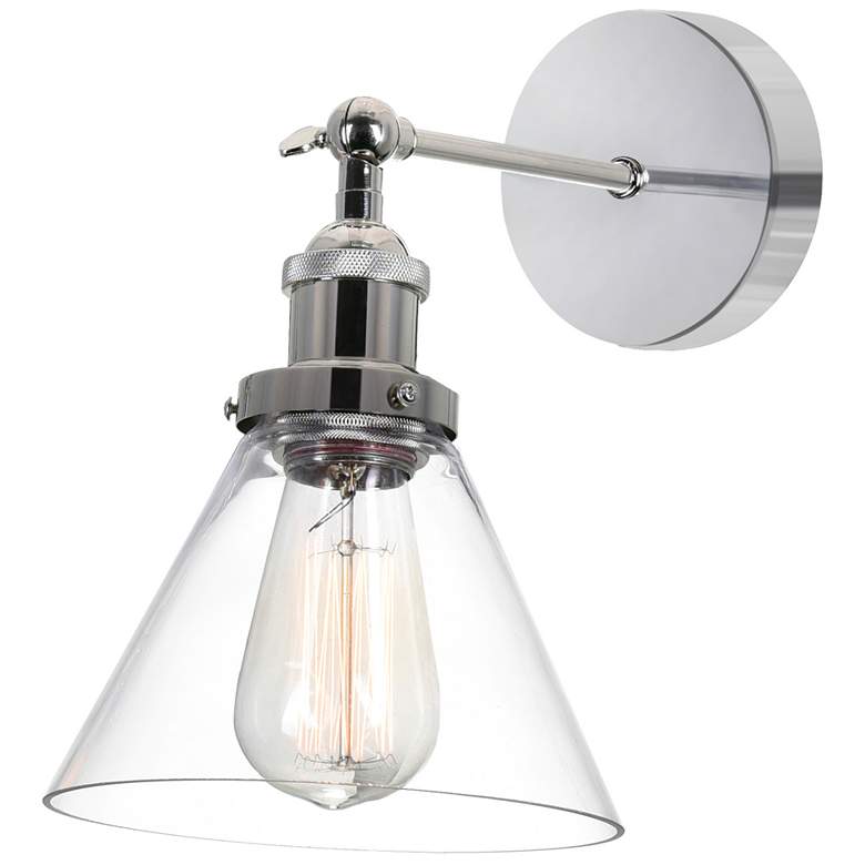 Image 1 Eustis 1 Light Wall Sconce With Polished Nickel Finish