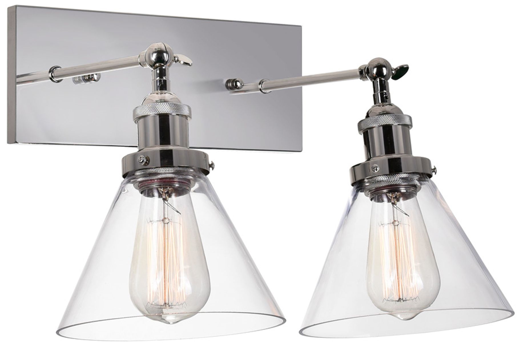 Eustis 2 Light 15in Polished Nickel Wall Sconce