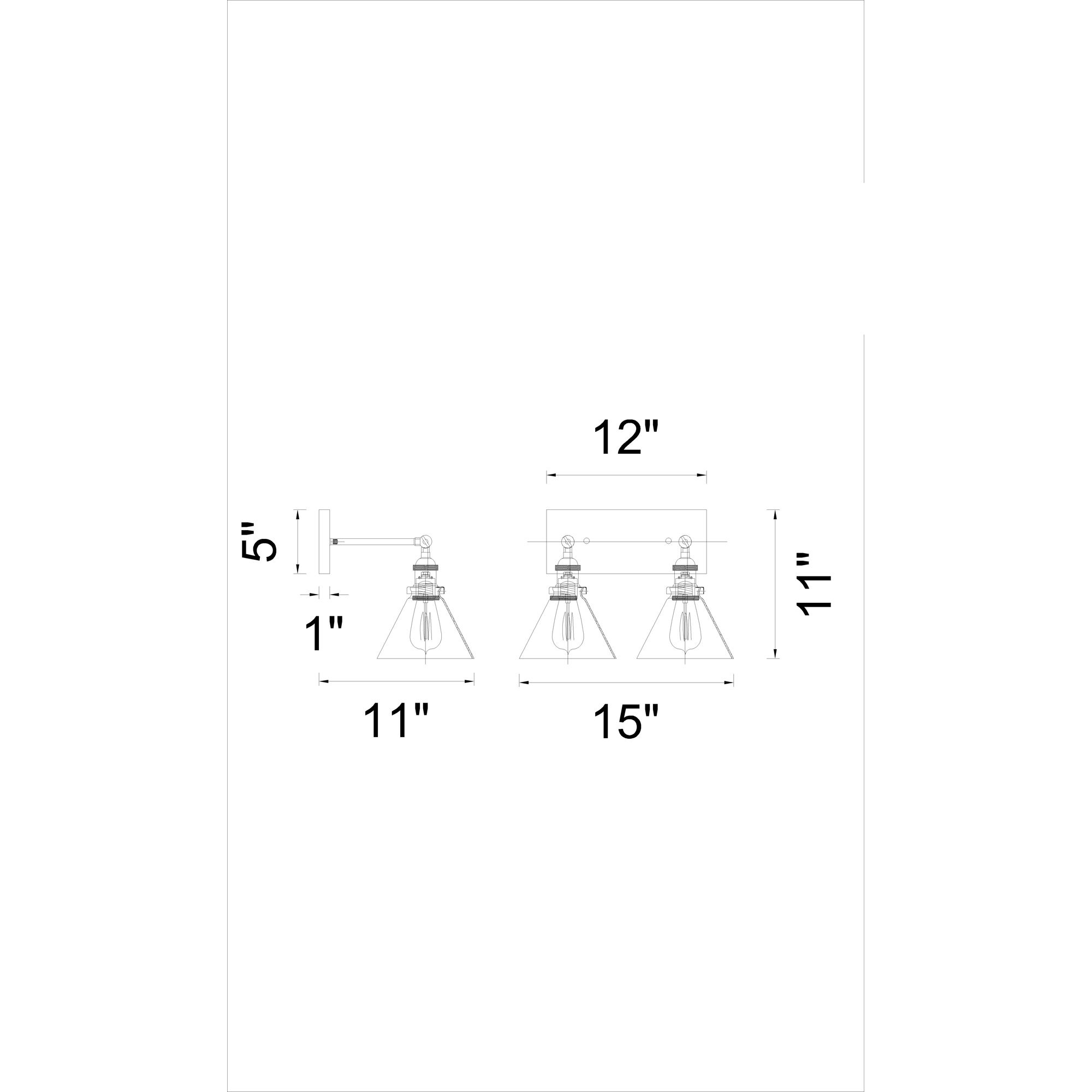 Image 5 Eustis 2 Light 15in Polished Nickel Wall Sconce more views