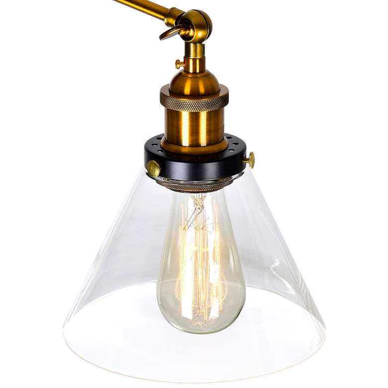 Image 5 Eustis 24"W Black and Gold Brass 3-Light Vanity Bath Light more views