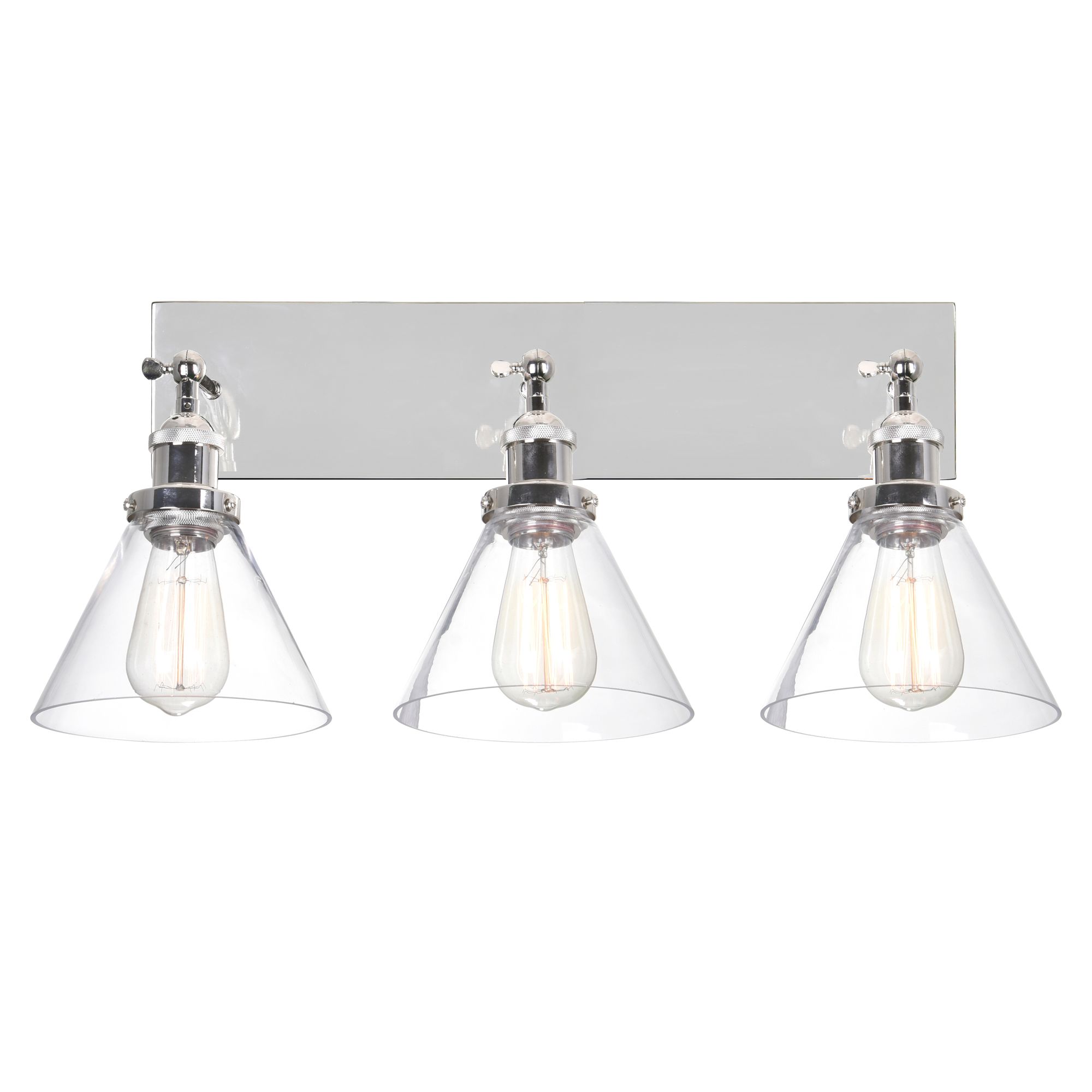 Image 2 Eustis 3 Light 24in Polished Nickel Wall Sconce more views