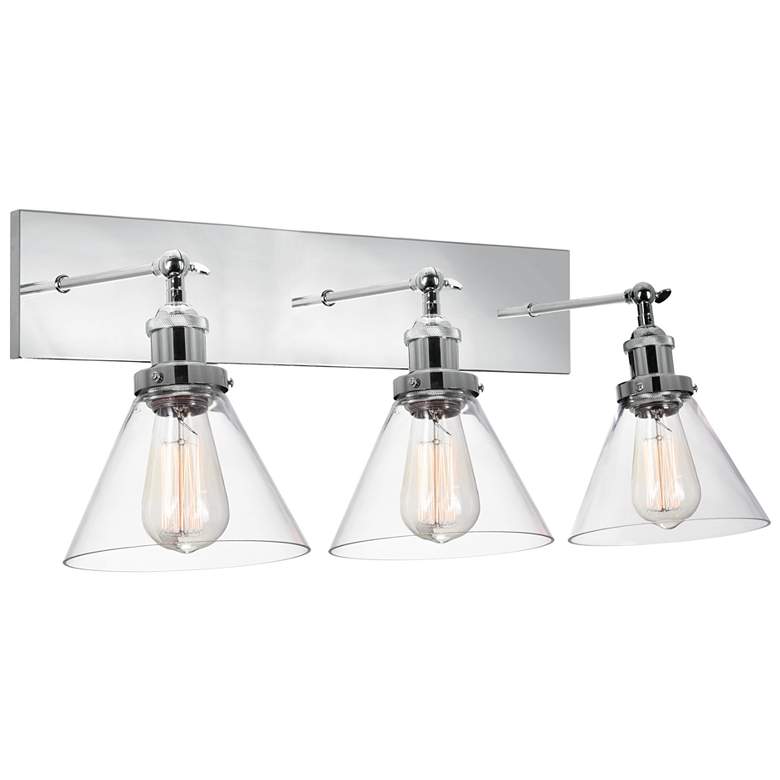 Image 1 Eustis 3 Light Wall Sconce With Polished Nickel Finish