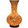 Evadale Amber Hand-Crafted Glass Vase Table Lamp