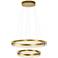 Evaline Brushed Champagne Double Ring LED Pendant