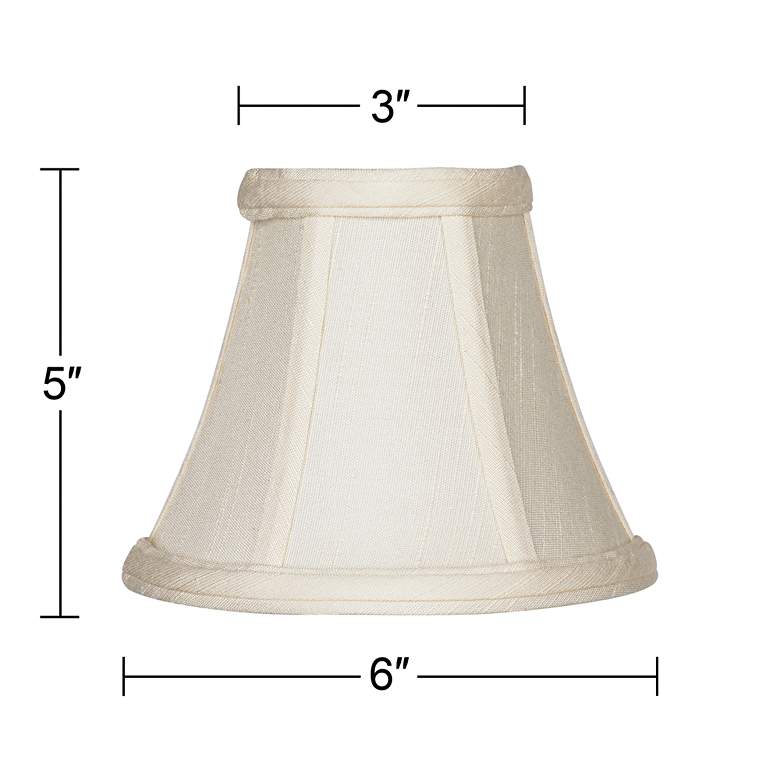 Image 6 Evaline Cream Fabric Bell Shades 3x6x5x5 (Clip-On) Set of 4 more views