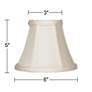 Evaline Cream Fabric Bell Shades 3x6x5x5 (Clip-On) Set of 6