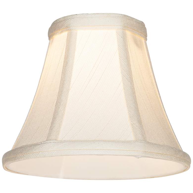 Image 4 Evaline Cream Fabric Bell Shades 3x6x5x5 (Clip-On) Set of 8 more views