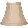 Evaline Taupe Fabric Lamp Shade 3x6x5x5 (Clip-On) Set of 4