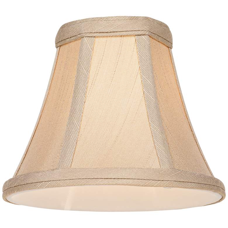 Image 4 Evaline Taupe Fabric Lamp Shade 3x6x5x5 (Clip-On) Set of 4 more views