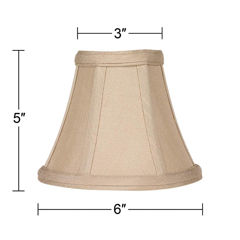 Image 6 Evaline Taupe Fabric Lamp Shade 3x6x5x5 (Clip-On) Set of 4 more views