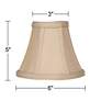 Evaline Taupe Fabric Lamp Shade 3x6x5x5 (Clip-On) Set of 6