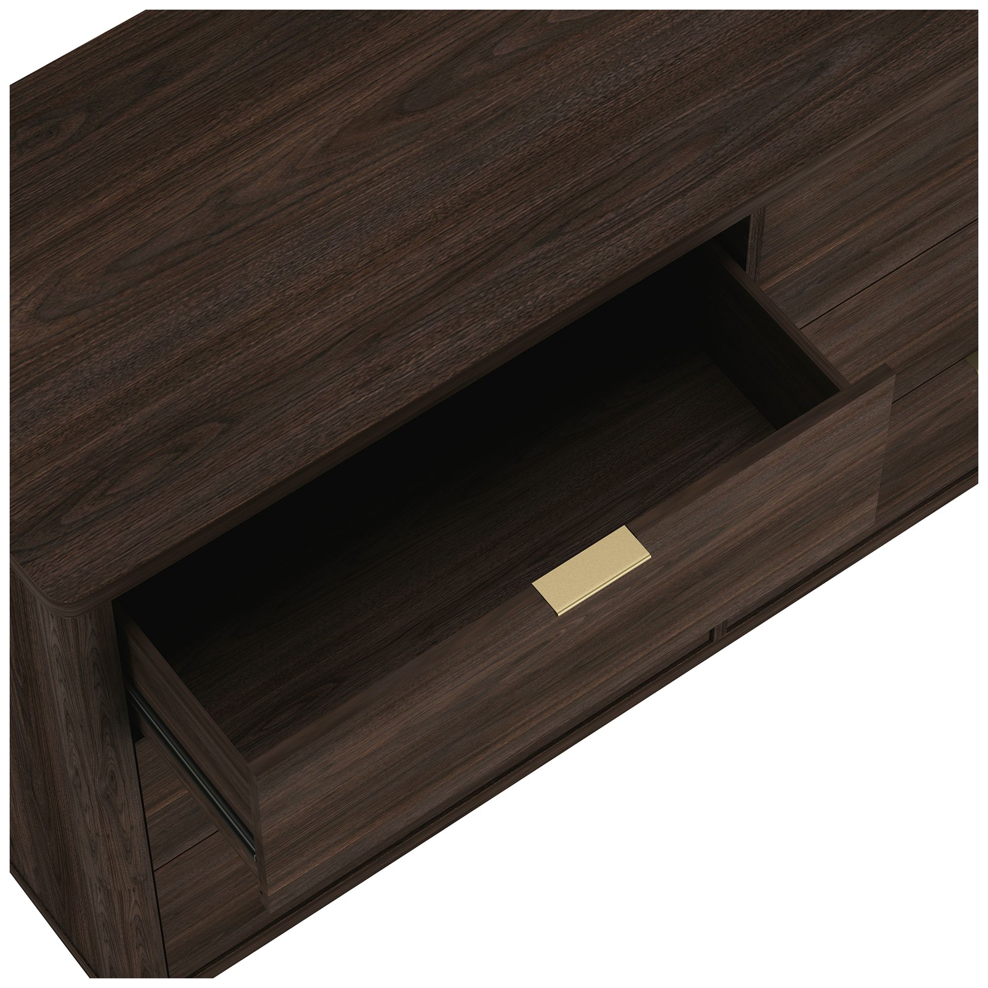 Image 6 Evalyn Modern 60" Dresser in Brown (6-Drawer) more views