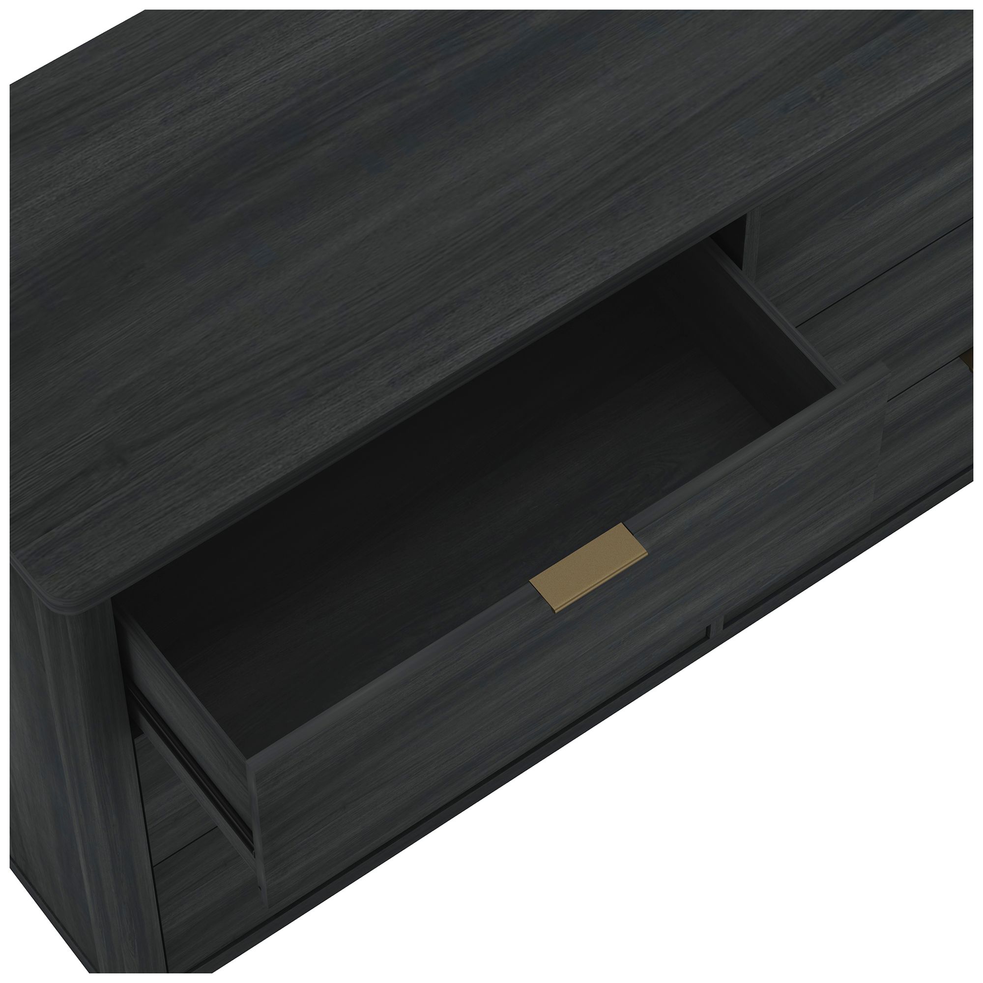 Image 6 Evalyn Modern 60" Dresser in Charcoal Gray (6-Drawer) more views