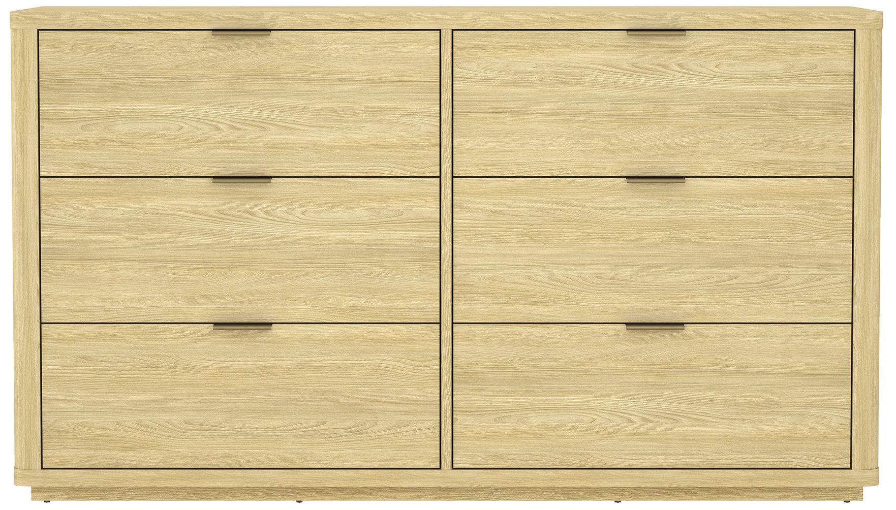 Image 3 Evalyn Modern 60" Dresser in Natural (6-Drawer) more views