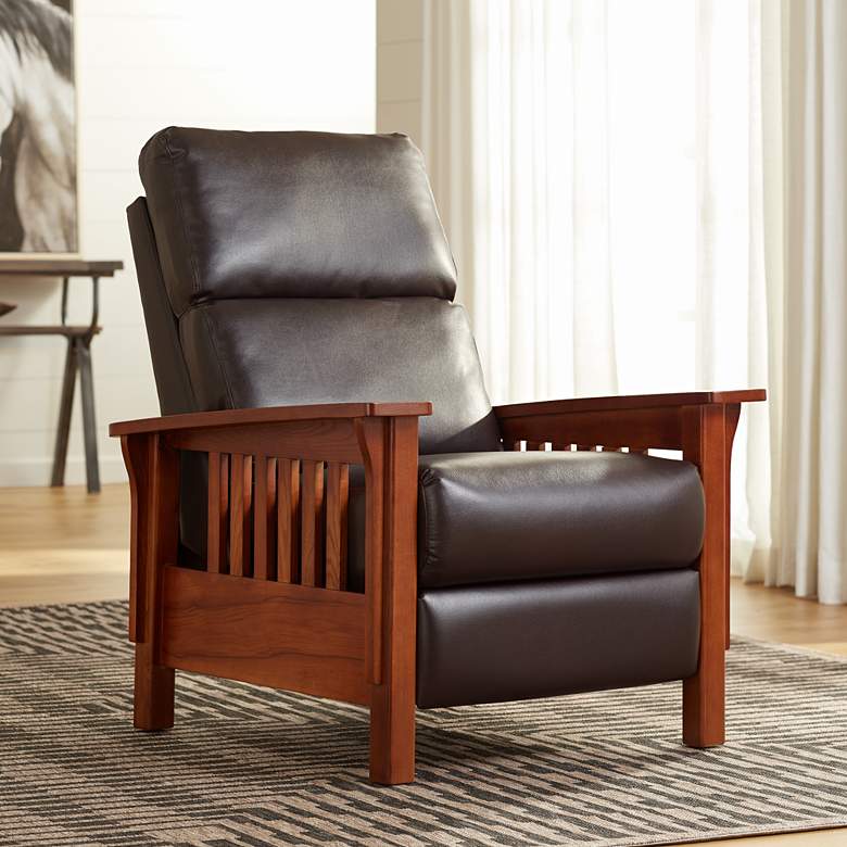 Image 1 Evan Augusta Java Brown 3-Way Recliner Chair