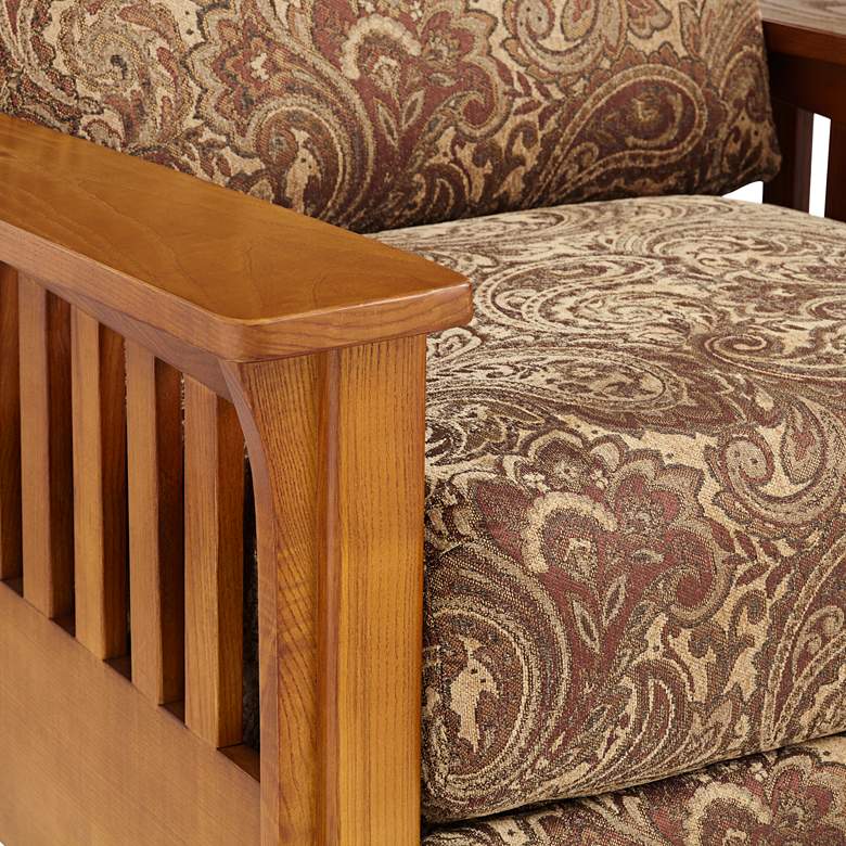 Image 5 Evan Brass Renaissance Fabric 3-Way Recliner Chair more views