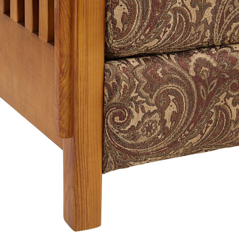 Image 6 Evan Brass Renaissance Fabric 3-Way Recliner Chair more views