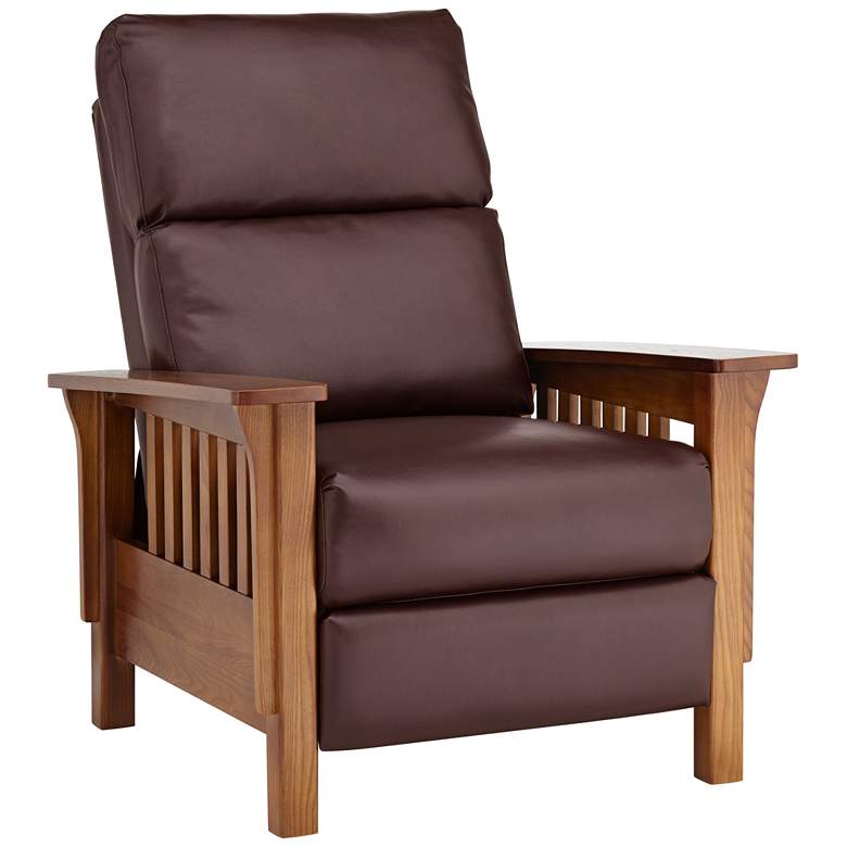 Evan Cantina Burgundy Faux Leather 3-Way Recliner Chair