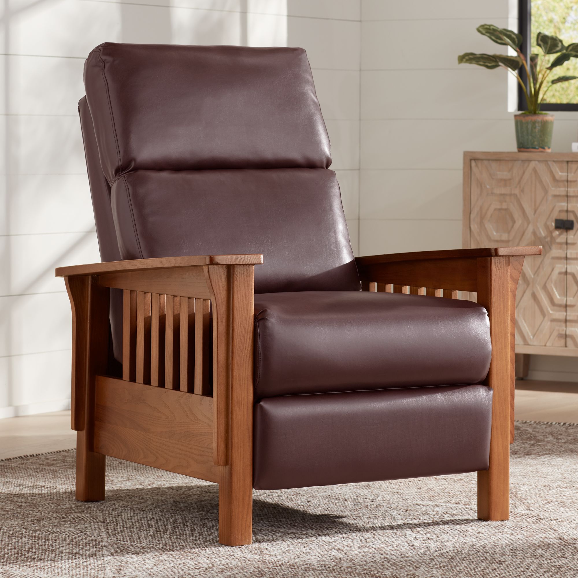 burgundy recliner chair