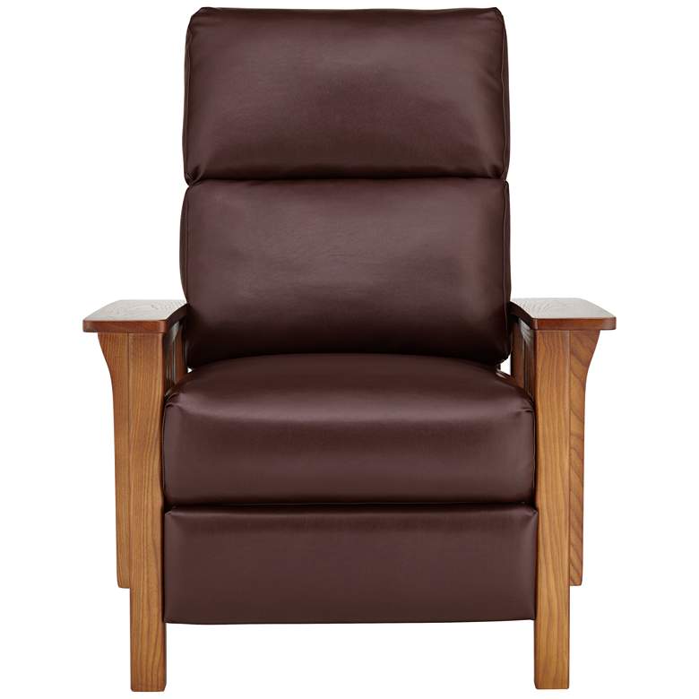 Evan Cantina Burgundy Faux Leather 3-Way Recliner Chair more views