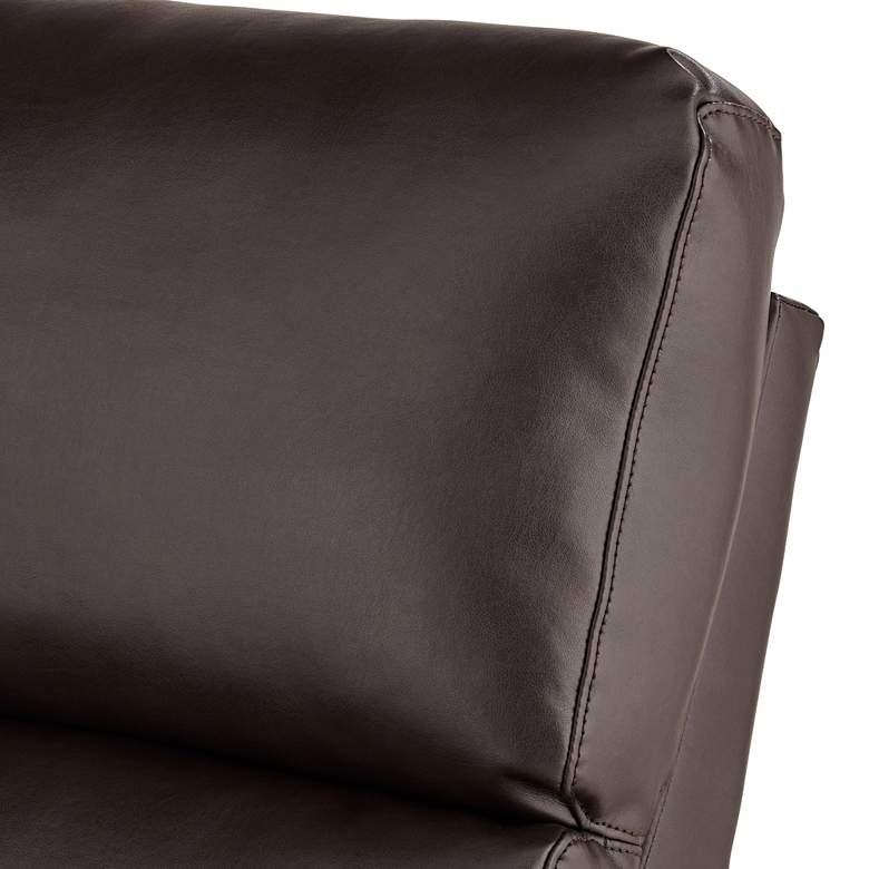 Image 4 Evan Cantina Chocolate Faux Leather 3-Way Recliner Chair more views