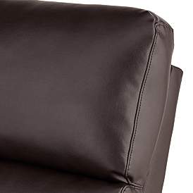 Image4 of Evan Cantina Chocolate Faux Leather 3-Way Recliner Chair more views