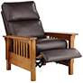 Evan Cantina Chocolate Faux Leather 3-Way Recliner Chair