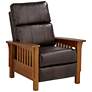 2_Evan Charleston Chocolate Faux Leather 3-Way Recliner Chair
