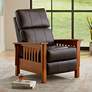 1_Evan Charleston Chocolate Faux Leather 3-Way Recliner Chair