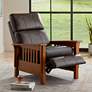 Evan Charleston Chocolate Faux Leather 3-Way Recliner Chair